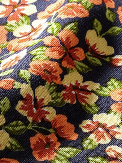 Klimasoft-Schlupfbundhose Blüten Orange geblümt