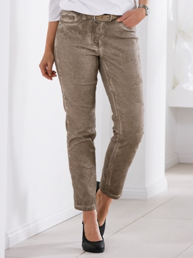 7/8-Komfortbundjeans Blütenzauber 7/8-Komfortbundjeans Blütenzauber