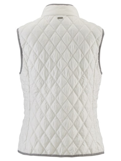 Rauten-Steppweste Wollwärme Offwhite