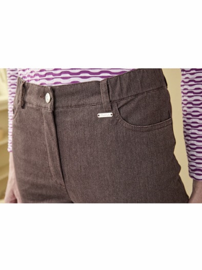 5-Pocket-Jeans Pfirsichweich Schokolade