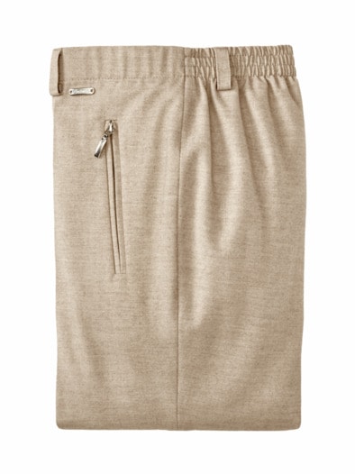 Edel-Schlupfhose-Wolltouch Beigemeliert