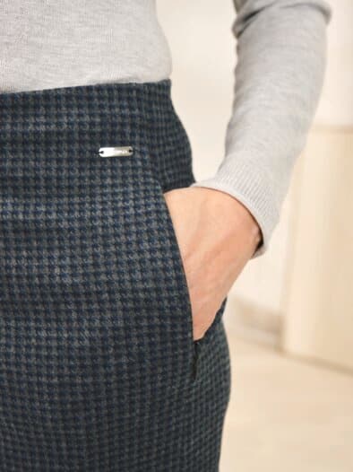 Thermo-Stretch-Hose Kuschelweich Schwarz-Petrol