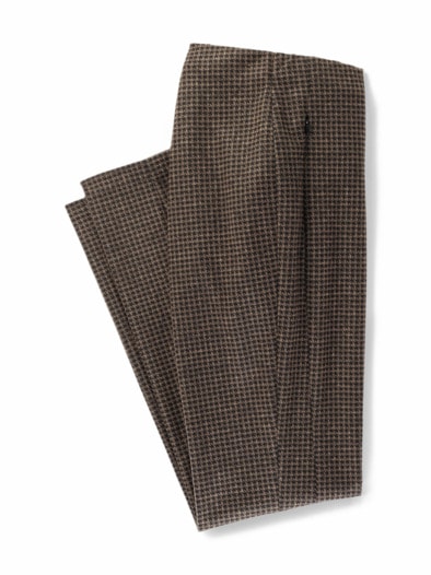 Thermo-Stretch-Hose Kuschelweich Kaffee-Schwarz