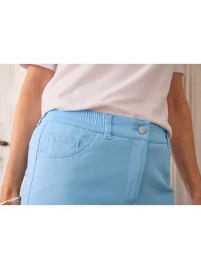 7/8 Bequembundjeans Soft-Denim Hellblau