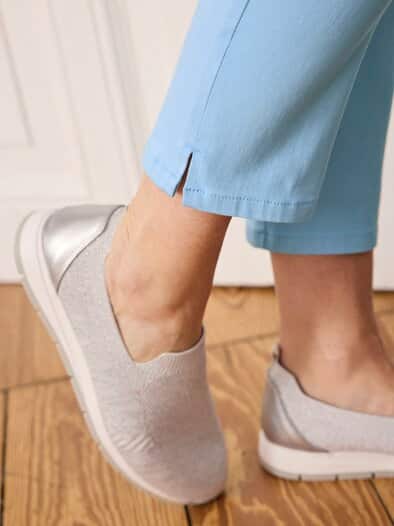 7/8 Bequembundjeans Soft-Denim Hellblau