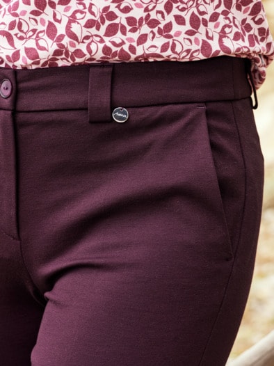Jerseyhose Formstabil Bordeaux