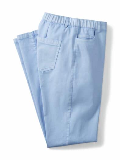 5-Pocket-Hose Antik-Look Hellblau