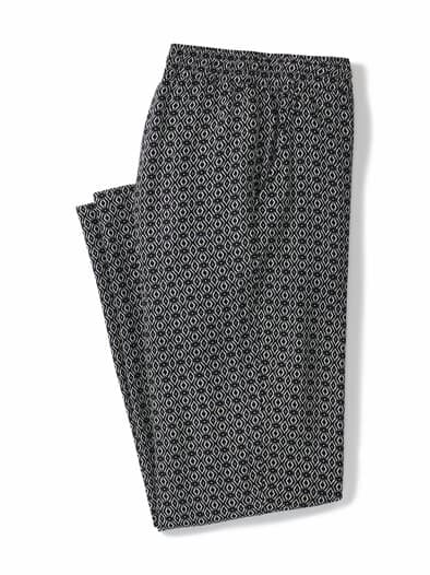 Viskose-Schlupfhose Schwarz/ Weiß