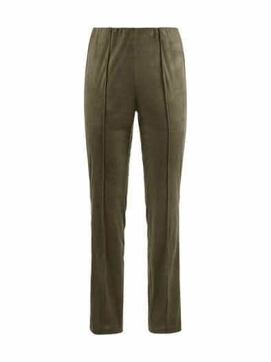 Schlupfhose Wildlederoptik Khaki