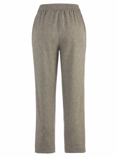 7/8 Schlupfbundhose Reise-Leinen Khaki