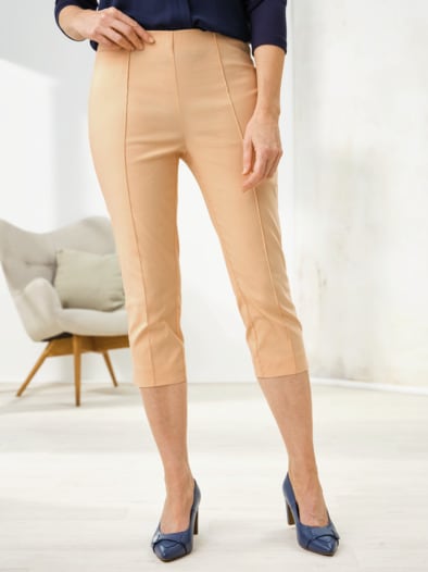 Edel-Stretch-Capri Hose Comfort Fit Apricot