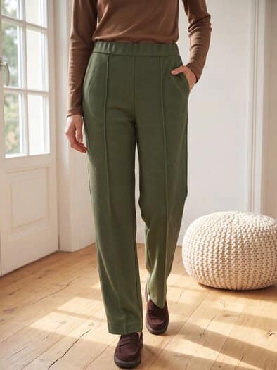 Struktur-Jersey Marlene Khaki