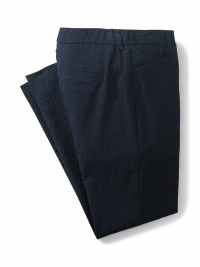 Seersucker-Hose Marine