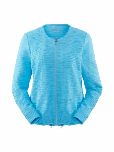 Rabe Jersey-Jacke mit Struktur Aquablau
