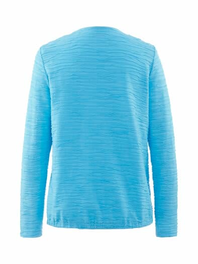 Rabe Jersey-Jacke mit Struktur Aquablau