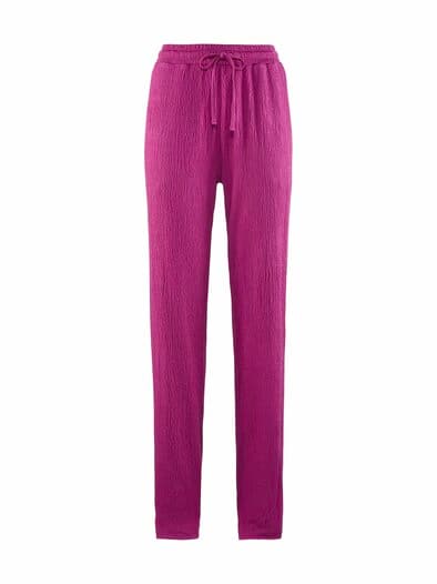 Jersey-Krepp-Hose Elegance Magenta