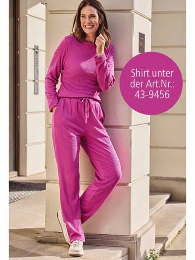Jersey-Krepp-Hose Elegance Magenta