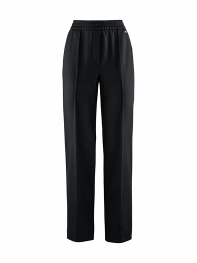 Edel-Jersey-Hose 360-Grad Stretch Schwarz