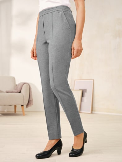 Edel-Jersey-Hose 360-Grad Stretch Grau