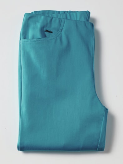Bügelfreihose Satinstretch Petrol