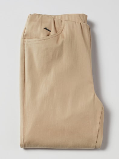 Bügelfreihose Satinstretch Beige