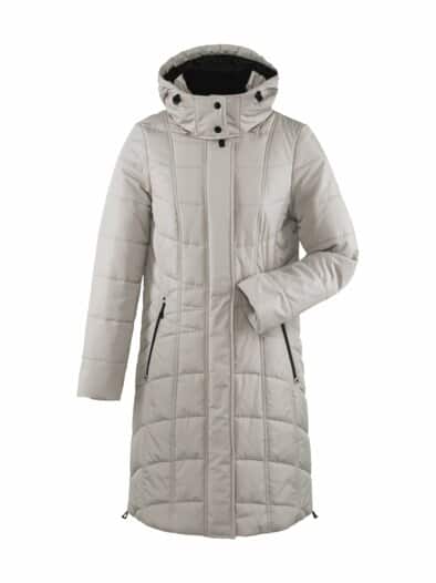 Steppmantel Kuschelkragen Stein