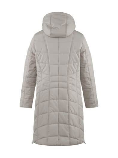 Steppmantel Kuschelkragen Stein