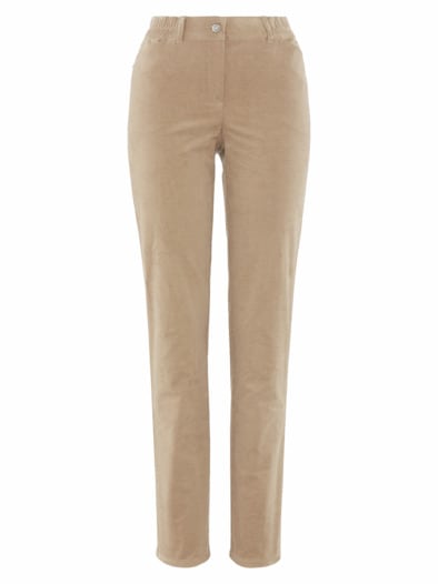 Baumwoll-Cordhose Thermo Hellbeige