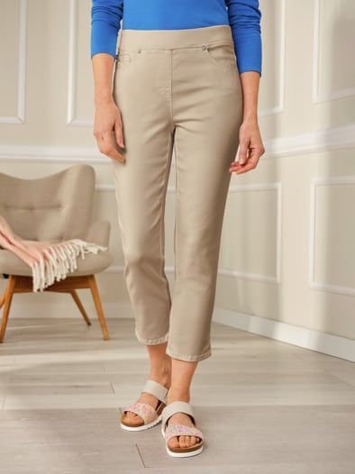 7/8 Bequembundhose Powerstretch Beige