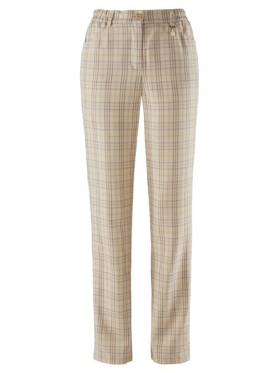 Bequembundhose Sommerkaro Beige kariert