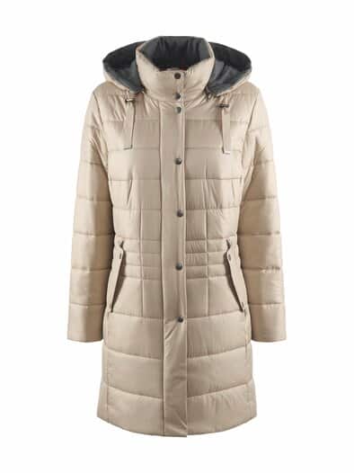 Longjacke mit Jersey-Futter Creme