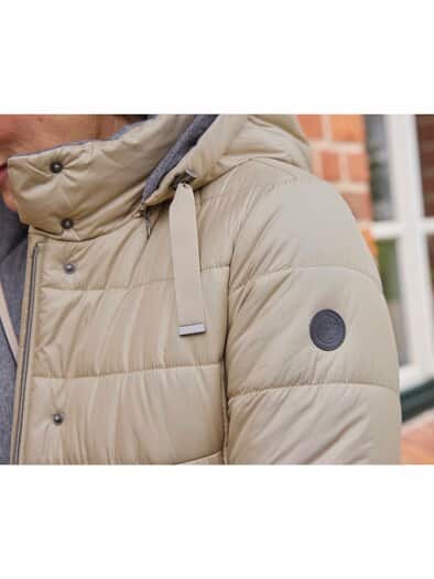 Longjacke mit Jersey-Futter Creme