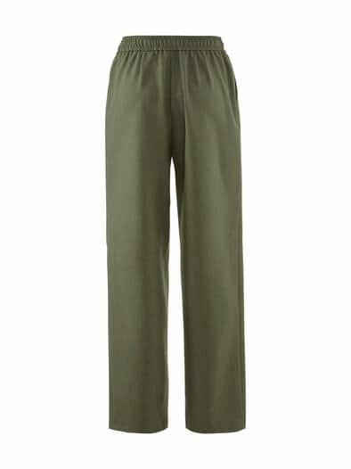 Schlupfbundhose Reise-Leinen Khaki