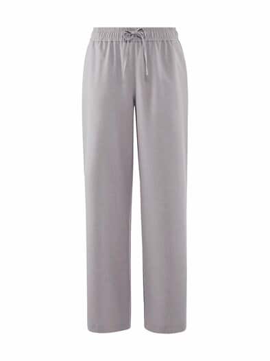 Schlupfbundhose Reise-Leinen Grau