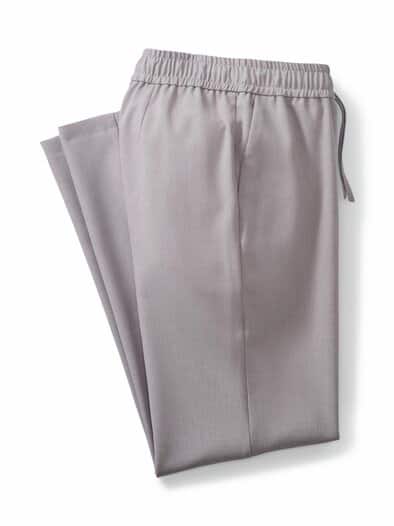 Schlupfbundhose Reise-Leinen Grau