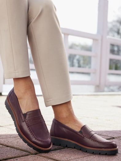 Bequem-Loafer City Bordeaux