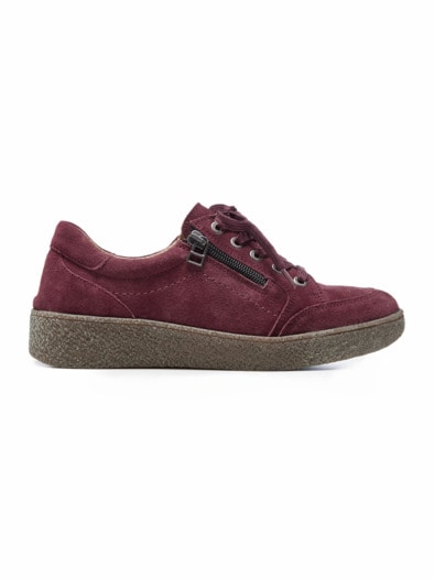 Memory-Sneaker Duo-Zip Bordeaux