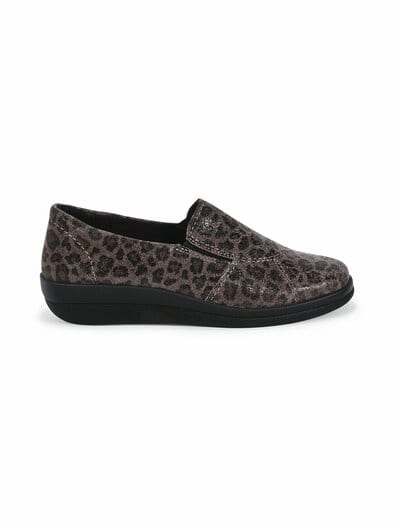 Hallux-Slipper-Thermoleicht Grau-Leo