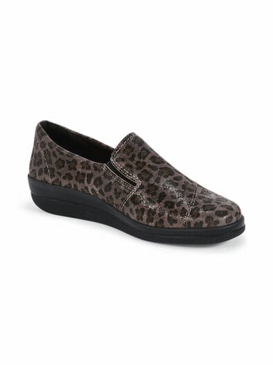 Hallux-Slipper-Thermoleicht Grau-Leo