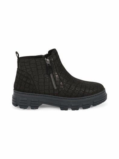 Doppel-RV Flex-Stiefelette Schwarz