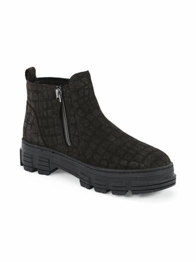 Doppel-RV Flex-Stiefelette Schwarz