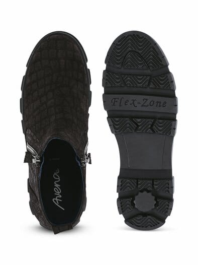 Doppel-RV Flex-Stiefelette Schwarz