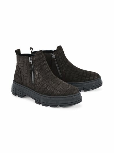 Doppel-RV Flex-Stiefelette Schwarz