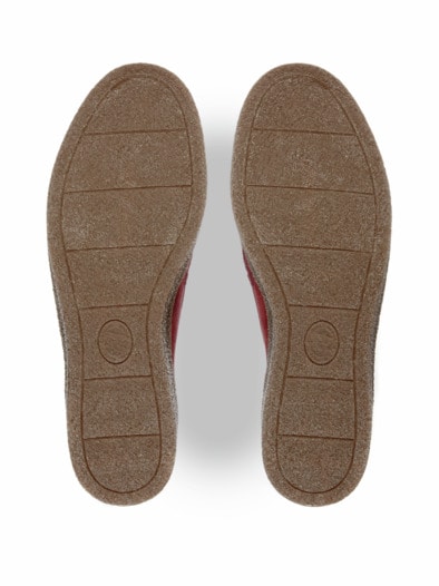 Komfort-Slipper Samtvelours Bourdeaux