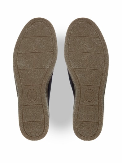 Komfort-Slipper Samtvelours Dunkelblau