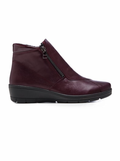 City-Stiefelette Duo-Zip Bordeaux