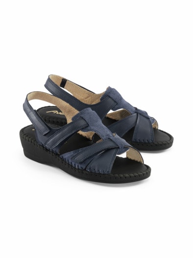 Doppelklett-Sandale Supersoft Marine