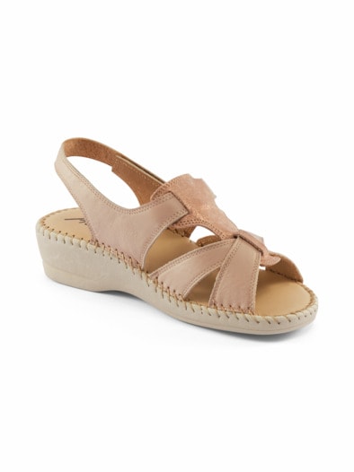 Doppelklett-Sandale Supersoft Rosa