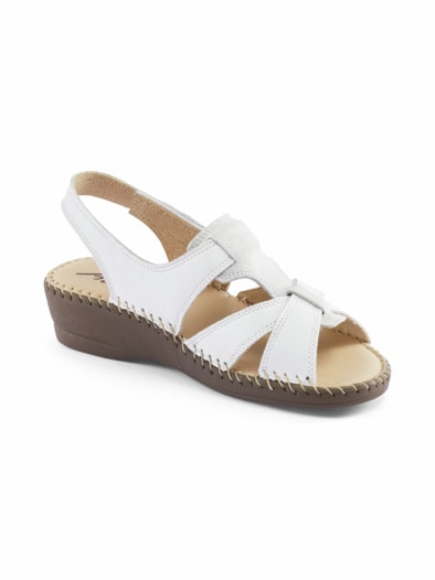 Doppelklett-Sandale Supersoft Weiß