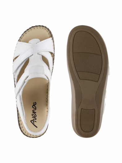 Doppelklett-Sandale Supersoft Weiß